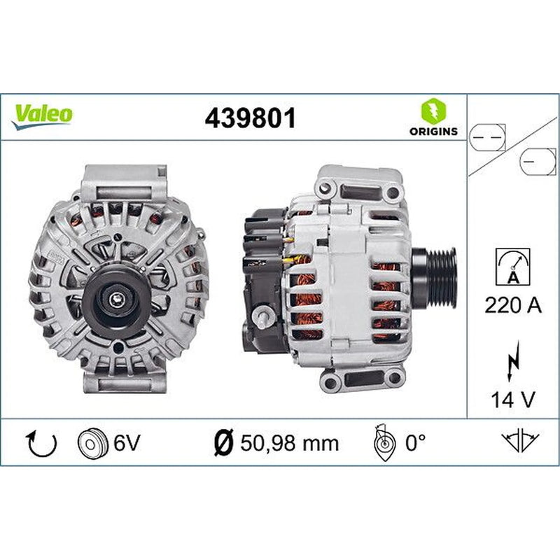 Valeo Car Alternator 12V 439801