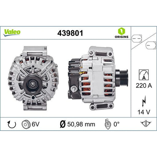 Valeo Car Alternator 12V 439801