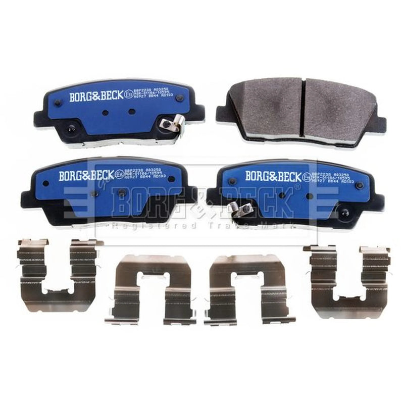 Borg & Beck 4 x Rear Brake Pad Set BBP2238