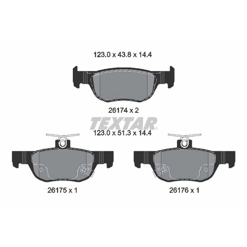 Textar Rear Brake Pad Set 2617401