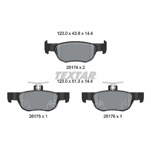 Textar Rear Brake Pad Set 2617401