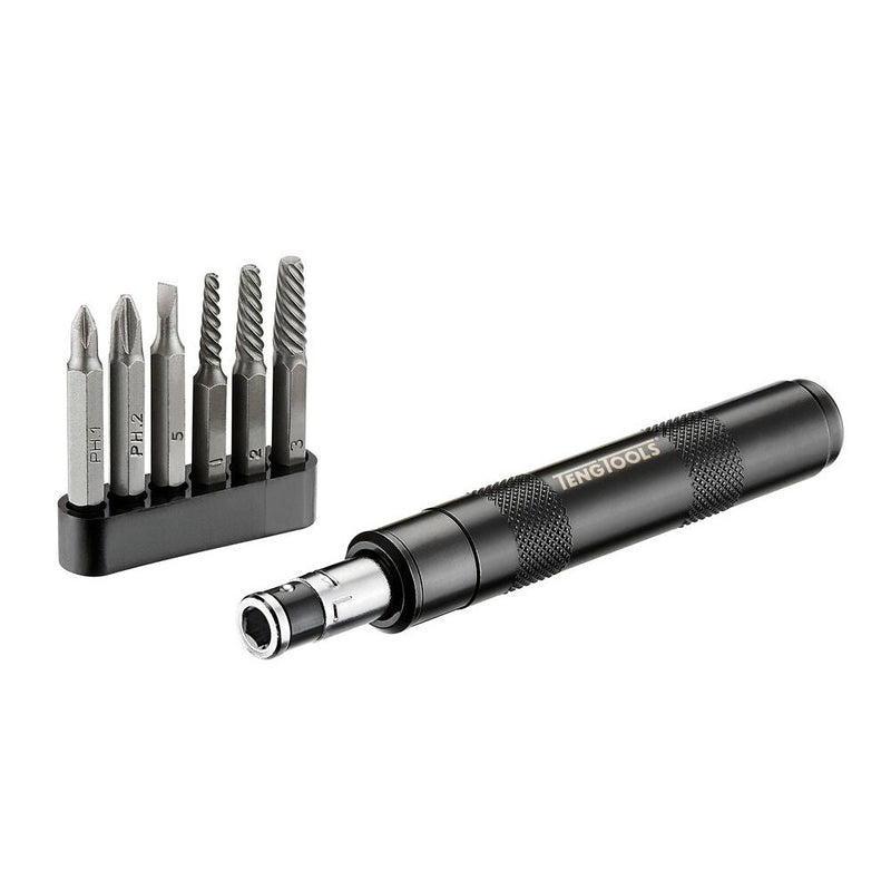 Teng Tools Impact Driver Set 1/4" Hex 7 Pieces
