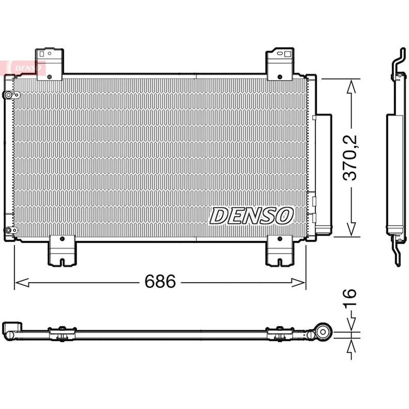 Denso Air Conditioning Condenser DCN40033