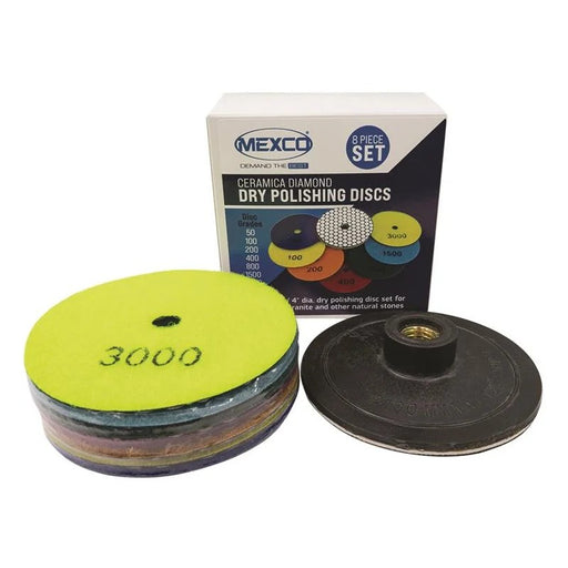 MEXCO Ceramica Diamond Dry Polishing Kit, 8 Piece - MEXPOLKIT