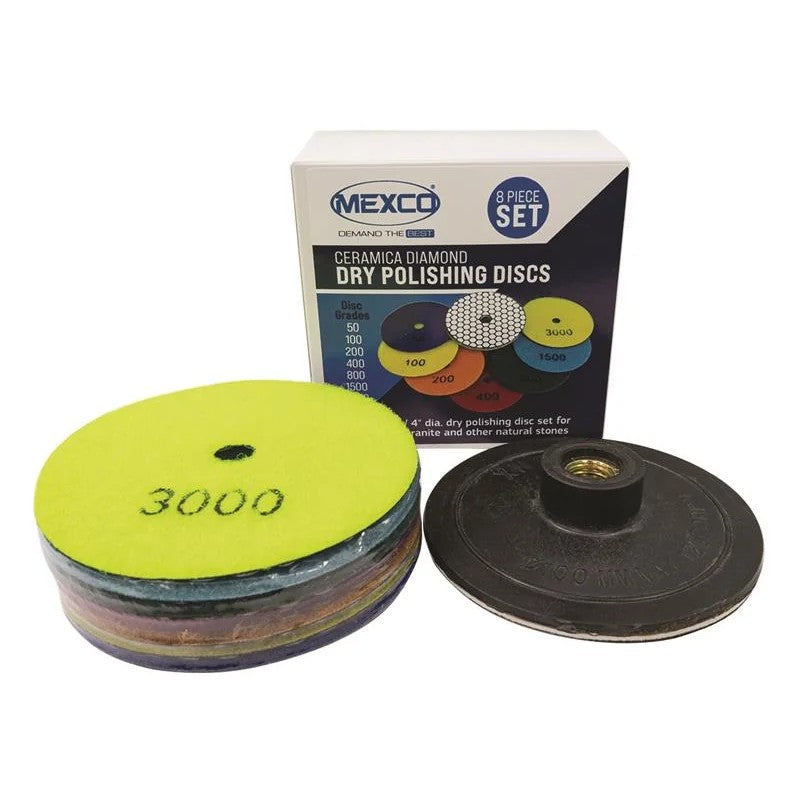 MEXCO Ceramica Diamond Dry Polishing Kit, 8 Piece - MEXPOLKIT