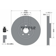 Textar 2 x Front Brake Discs 92119405