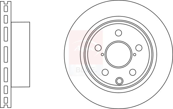 Apec 2 x Brake Disc Set Vented