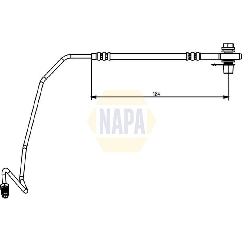 NAPA Brake Hydraulic Hose Line Rear Left NBH1129