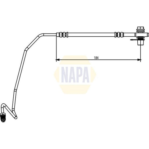 NAPA Brake Hydraulic Hose Line Rear Left NBH1129