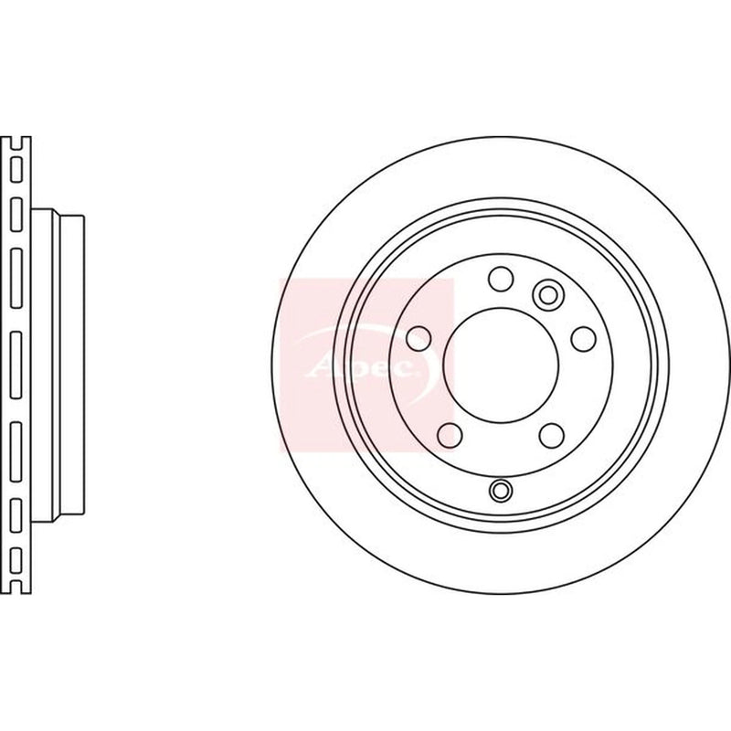 Apec 2 x Vented Rear Brake Discs DSK2428