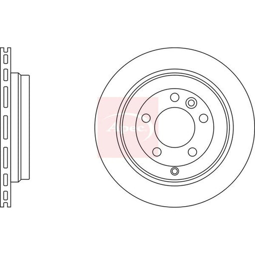 Apec 2 x Vented Rear Brake Discs DSK2428
