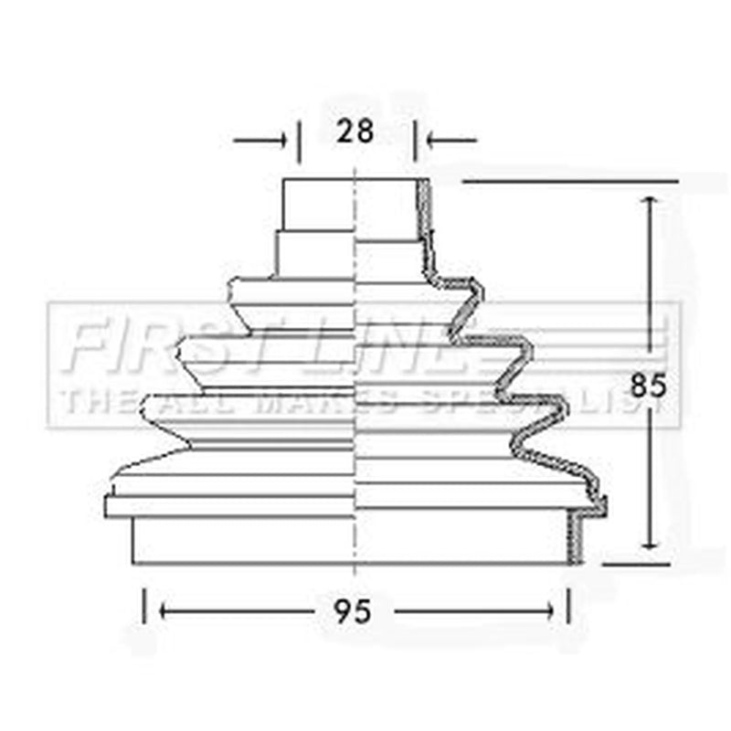 First Line Drive Shaft Bellow Kit Front Left FCB2320