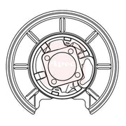 Apec Brake Disc Splash Guard Rear Right ASG1166
