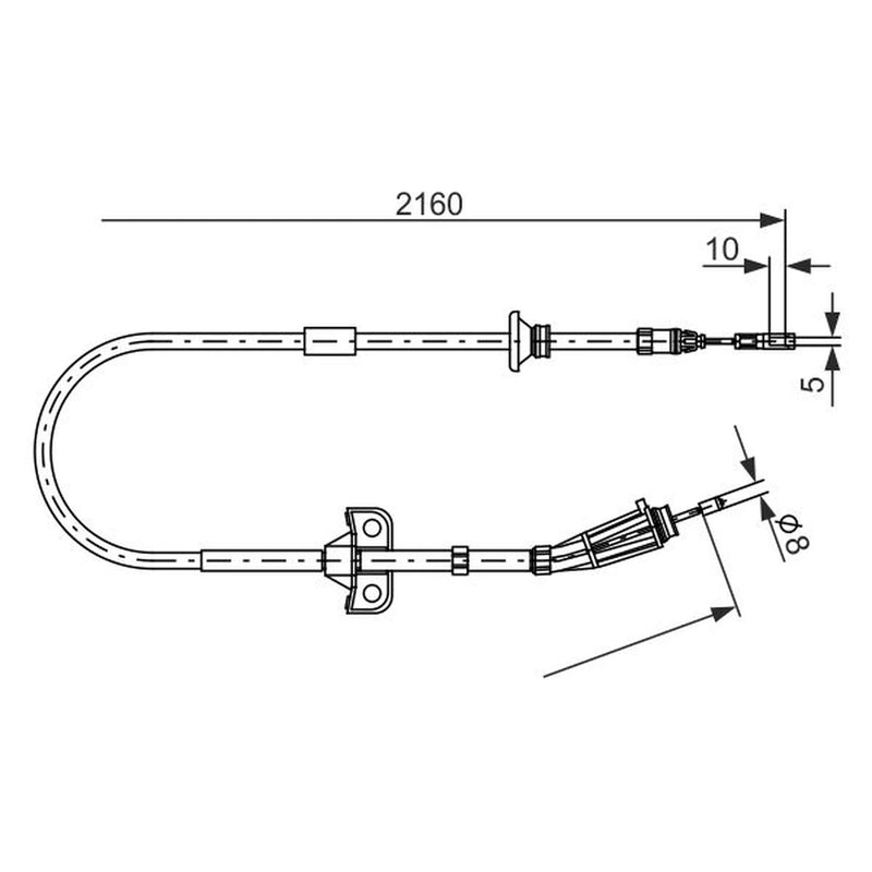 Bosch Handbrake Cable Left Rear 1 987 482 284