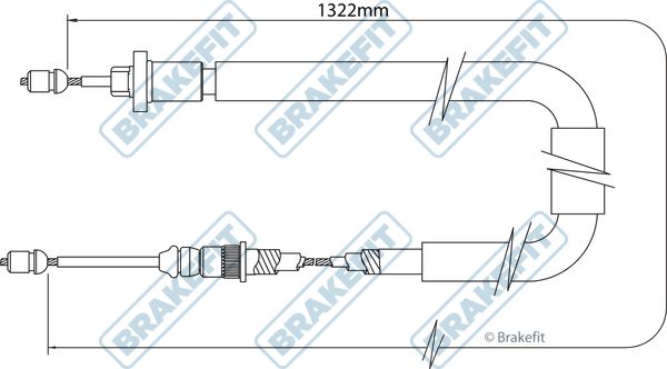 Apec Handbrake Cable Left Rear fits Renault Clio II Hatchback 2001 on 1.5