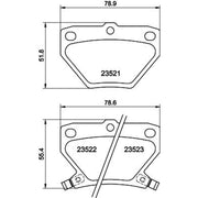 DON Rear Brake Pad Set PCP1225