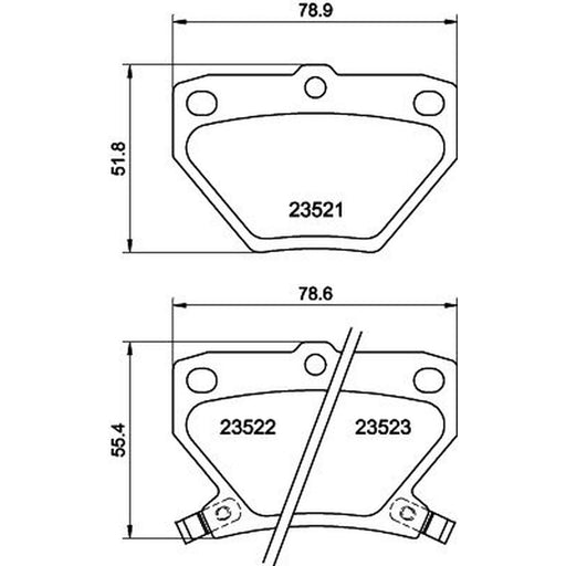 DON Rear Brake Pad Set PCP1225