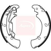 Apec Brake Shoe Set Axle Kit SHU667