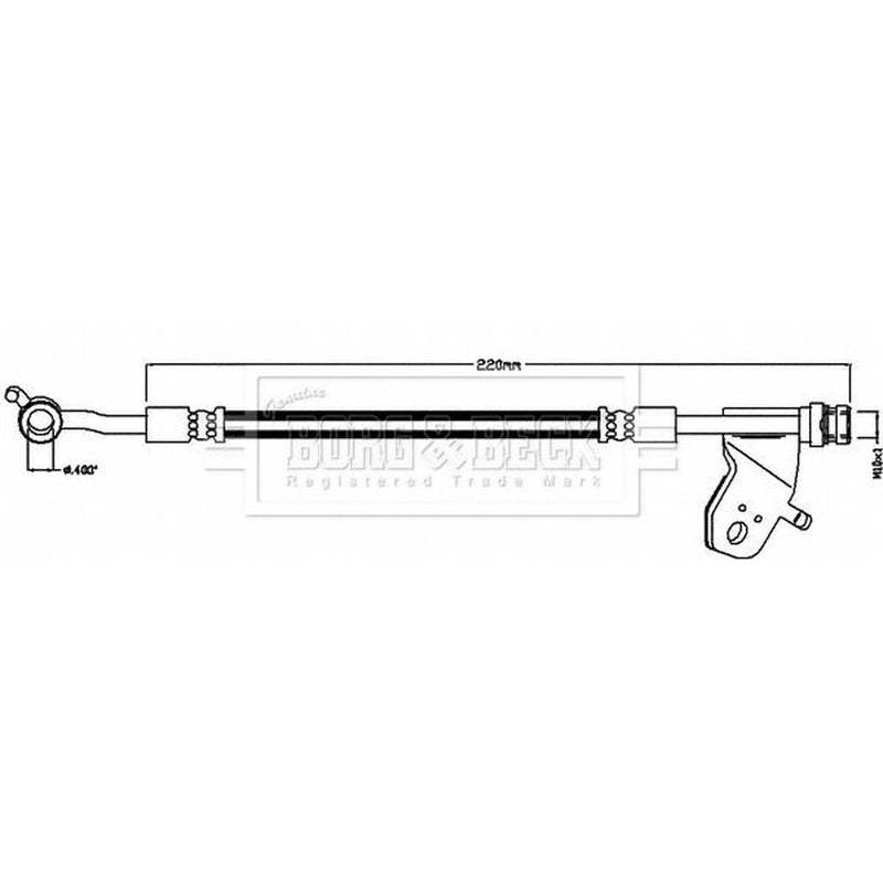 Borg & Beck Brake Hydraulic Hose Line Left BBH8578