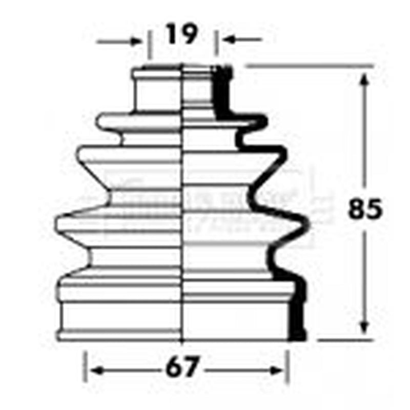 Borg & Beck Drive Shaft Bellow Kit Front Left BCB2355