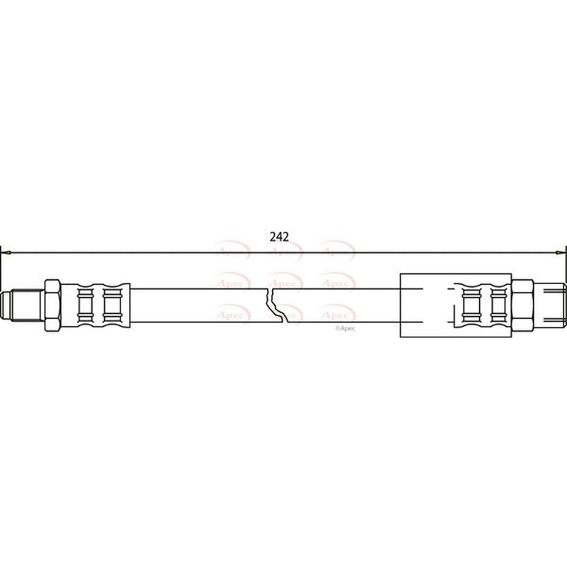 Apec Brake Hydraulic Hose Line Rear HOS3393
