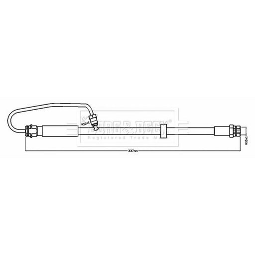 Borg & Beck Brake Hydraulic Hose Line Front Left BBH8718