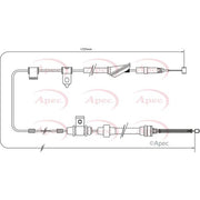 Apec Handbrake Cable Left Rear CAB1388
