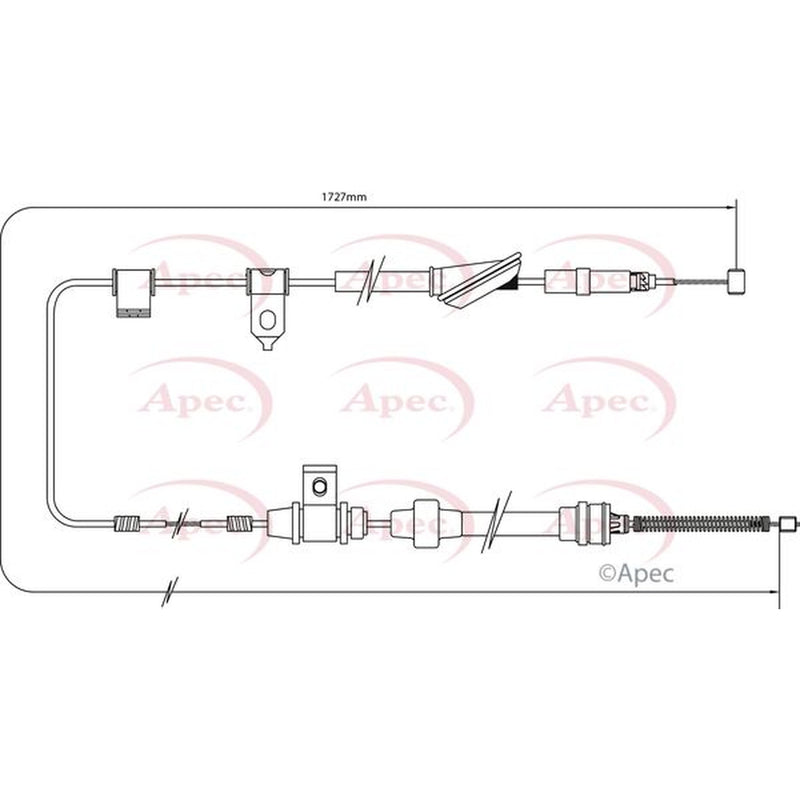Apec Handbrake Cable Left Rear CAB1388