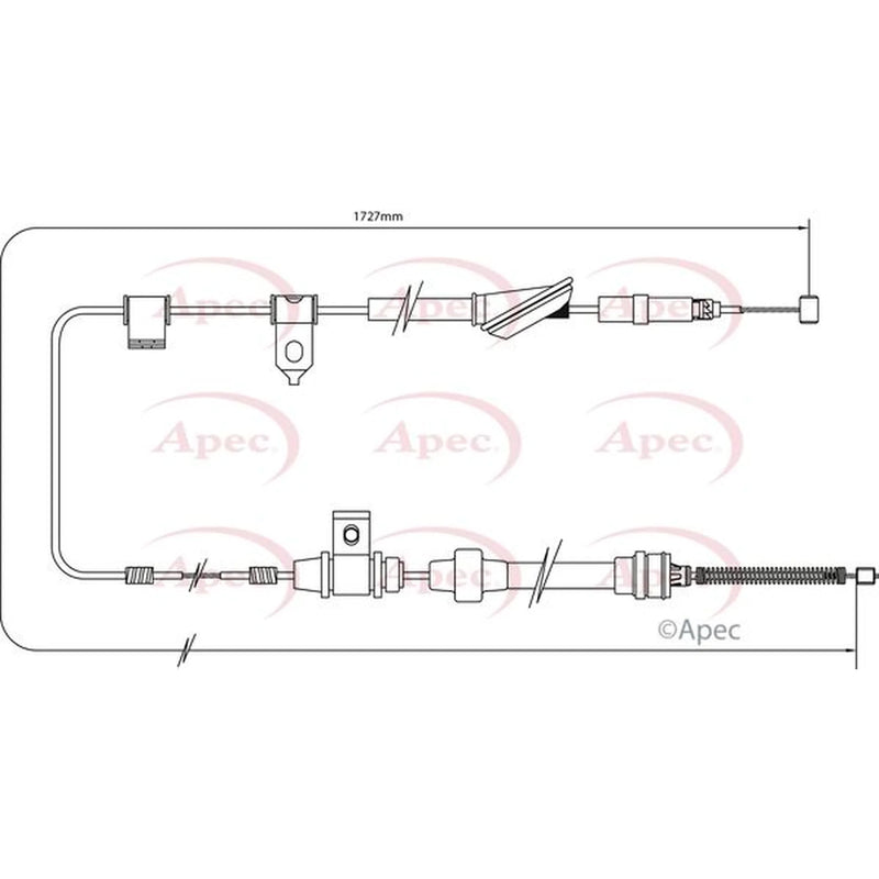 Apec Handbrake Cable Left Rear CAB1388