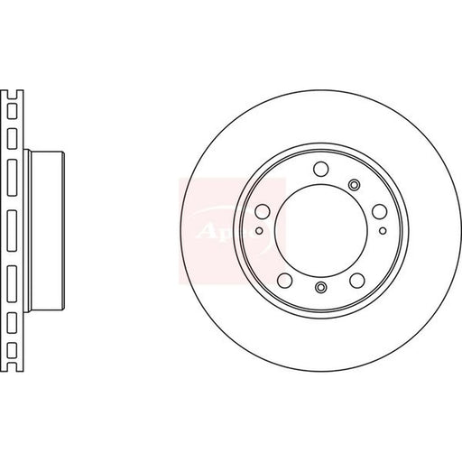 Apec 2 x Vented Front Brake Discs DSK2090