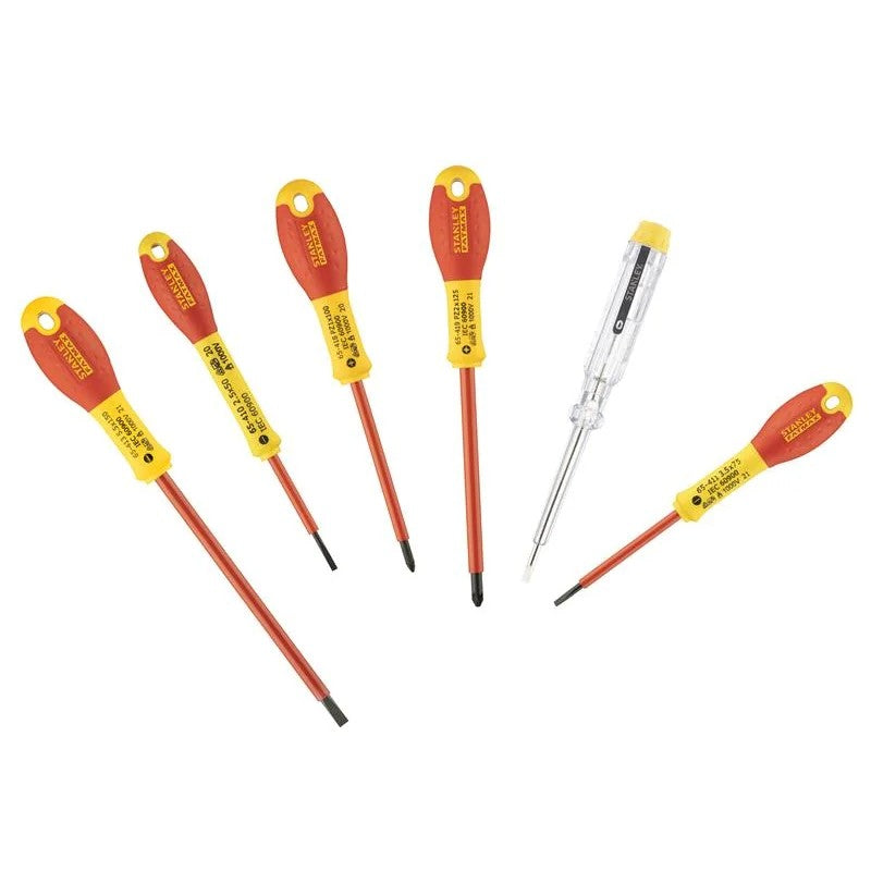STANLEY® Hand Tools FatMax® VDE Insulated Screwdriver Set, 6 Piece - 0-65-443