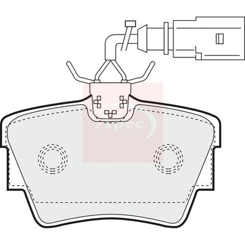 Apec Rear Brake Pad Set PAD1340