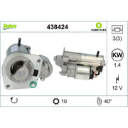Valeo Starter Motor 12V 1.4kW 10 Teeth 438424