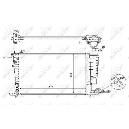 NRF Engine Radiator 54715