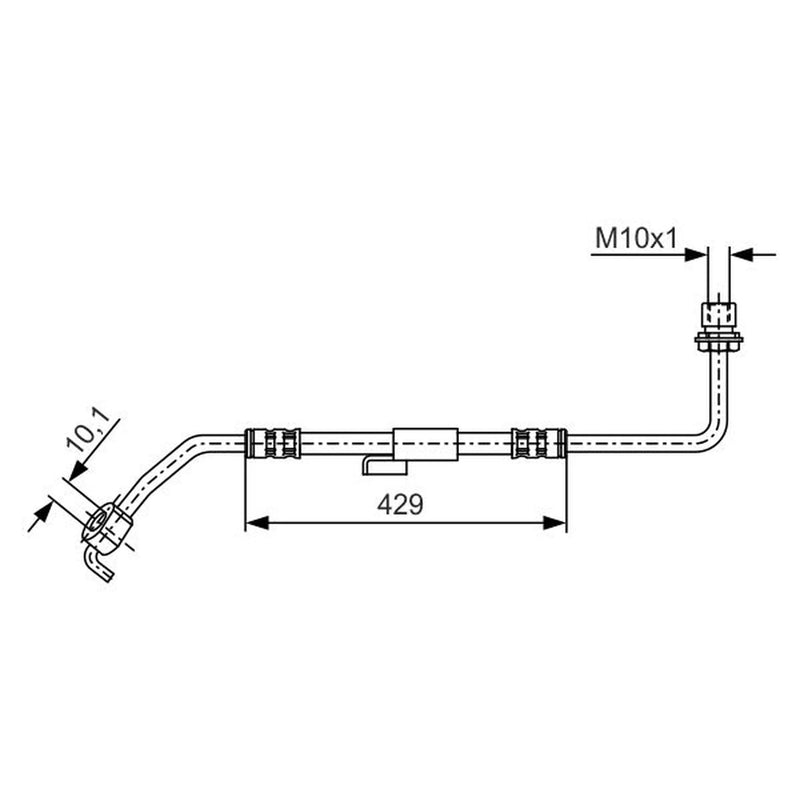 Bosch Brake Hydraulic Hose Line Front Left 1 987 476 511