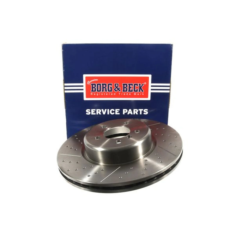 Borg & Beck 2 x Perforated/Vented Front Brake Discs BBD7007S