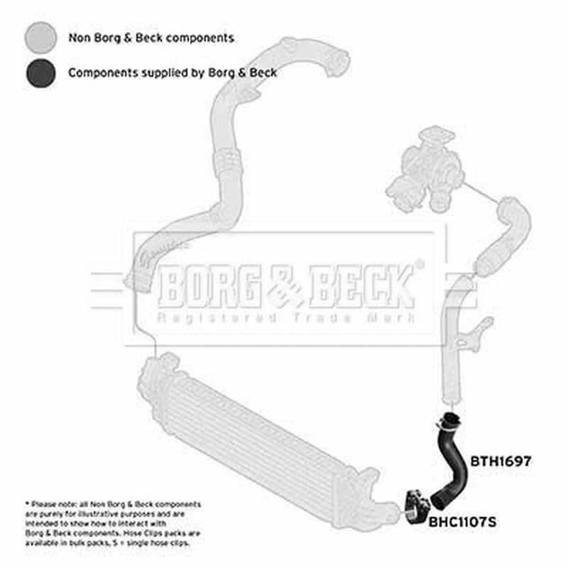 Borg & Beck Intercooler Turbo Charge Air Hose BTH1697