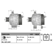 Denso Car Alternator 12V DAN1209