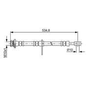 Bosch Brake Hydraulic Hose Line Front Right 1 987 481 850