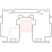 Apec Brake Pad Accessory Fitting Kit Rear KIT1137