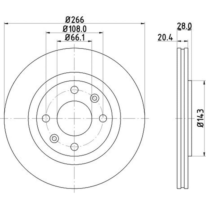 DON 2 x Front Brake Discs PCD11492