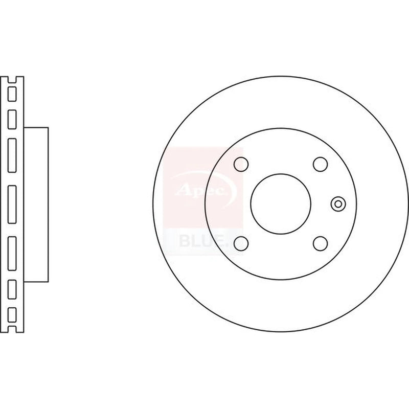 Apec 2 x Vented Front Brake Discs SDK6395