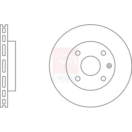 Apec 2 x Vented Front Brake Discs SDK6395