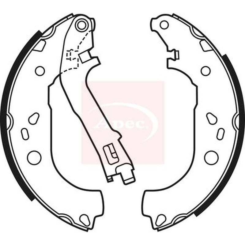 Apec Brake Shoe Set Axle Kit SHU686
