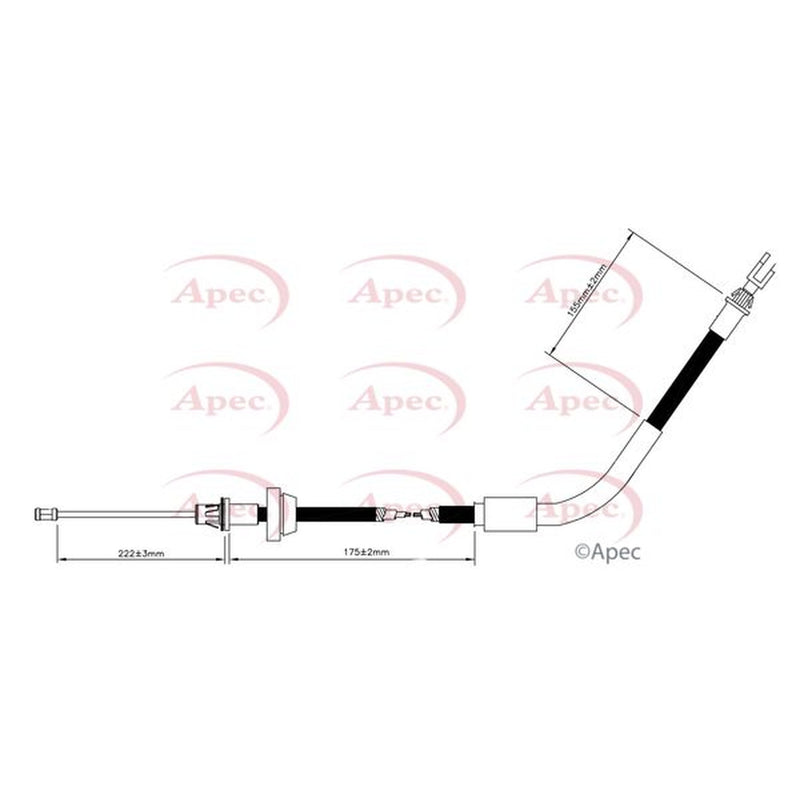 Apec Handbrake Cable Front CAB1680