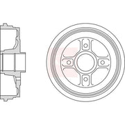 Apec Brake Drum Assembly Rear DRM9994