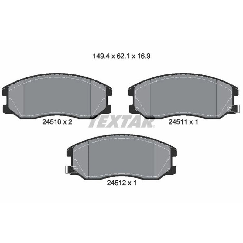 Textar Front Brake Pad Set 2451001