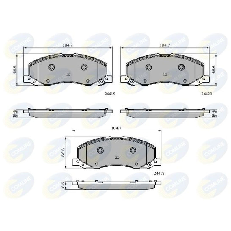 Comline 4 x Front Brake Pad Set CBP32003