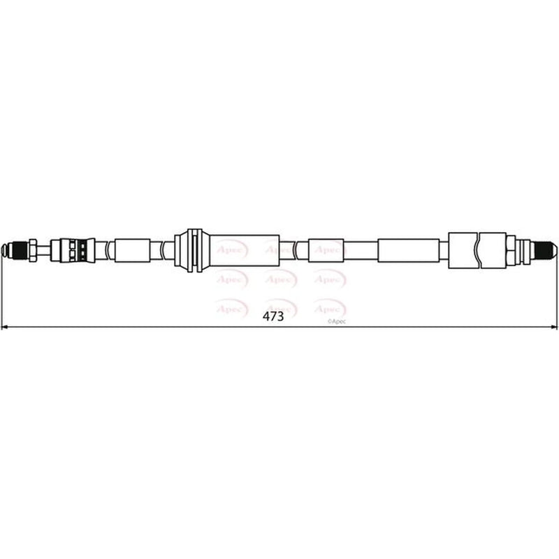 Apec Brake Hydraulic Hose Line Front HOS3928