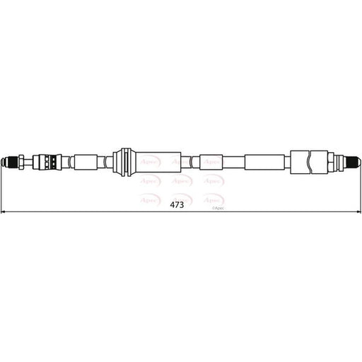 Apec Brake Hydraulic Hose Line Front HOS3928
